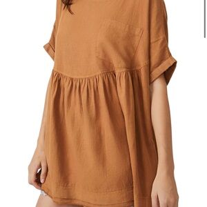 Free People Tan Tunic Top